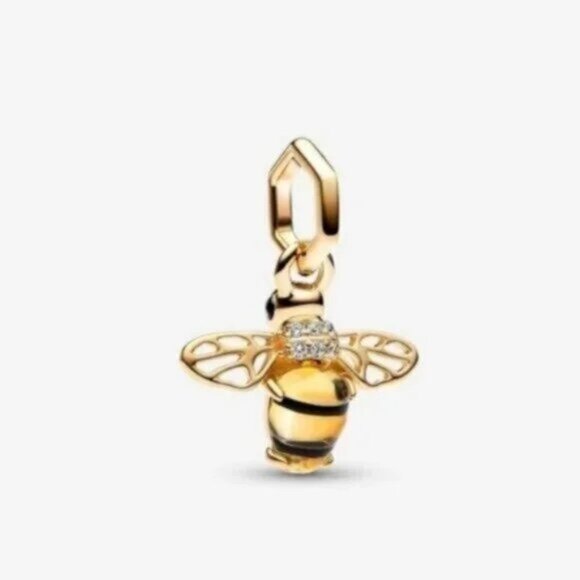 NEW Pandora Sparkling Bee Dangle Charm - Picture 1 of 4
